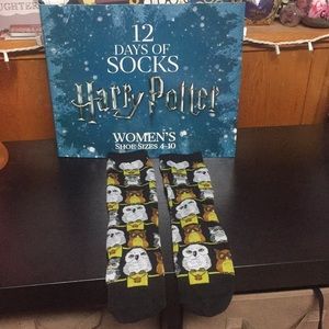 Crew sock from 12 days of socks Harry Potter